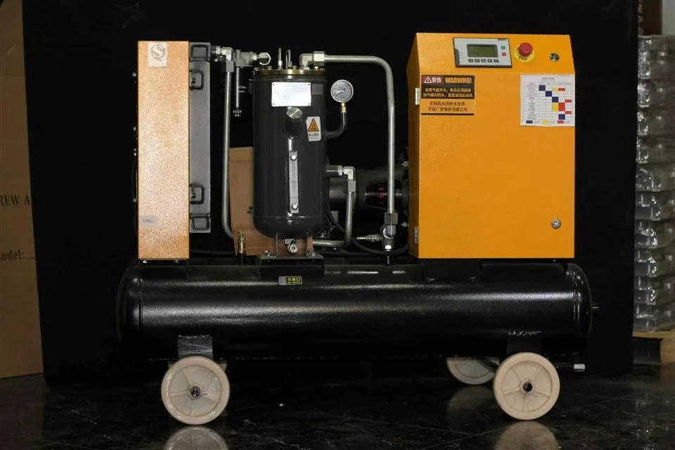 22KWMains-driven, direkt-driven, dubbel-tank mobil skruvkompressor